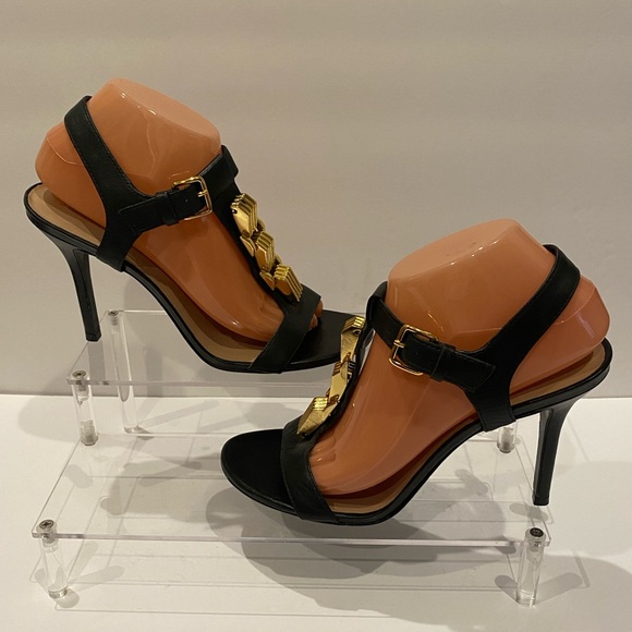 Trina Turk Loyola Slingback Dress Sandals Ultra High Heel Size 9 M Black EUC - Picture 3 of 13